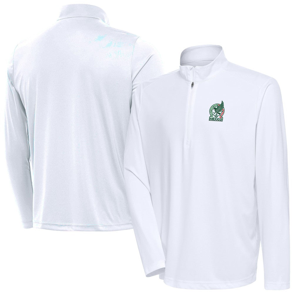 Mexico National Team Antigua Statement Quarter-Zip Pullover - White