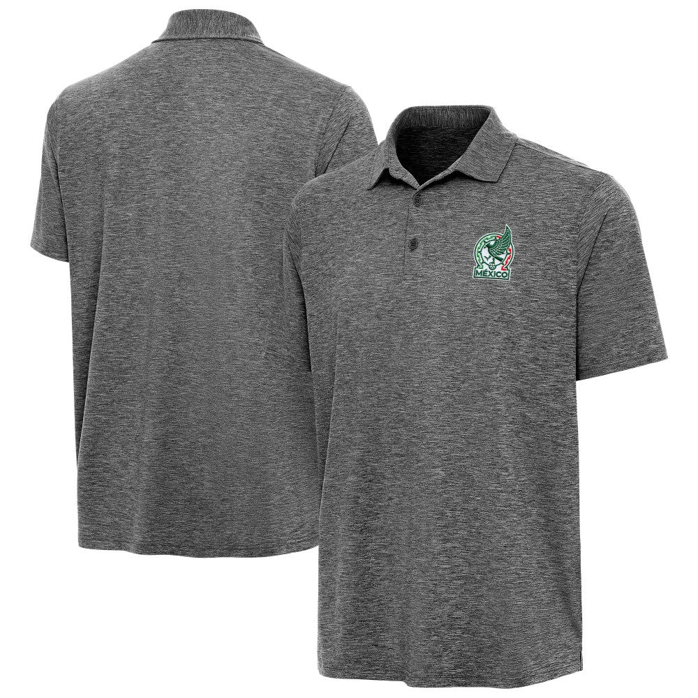 Mexico National Team Antigua Triple Shot Polo - Heather Black