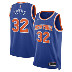 Nike - Karl-Anthony Towns New York Knicks Unisex Swingman Jersey - Icon Edition - Blue