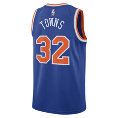 Nike - Karl-Anthony Towns New York Knicks Unisex Swingman Jersey - Icon Edition - Blue