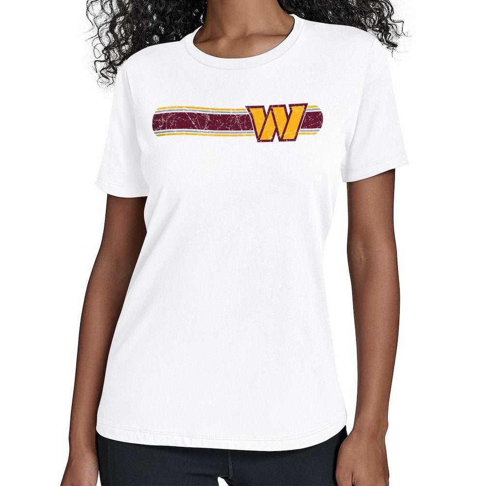 Washington Commanders Starter Women's Team Stripe T-Shirt White - NFL