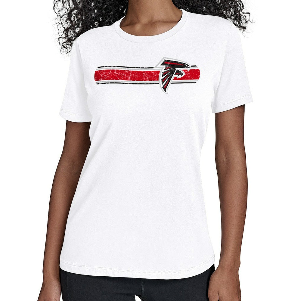 Atlanta Falcons Starter Women's Team Stripe T-Shirt White - NFL