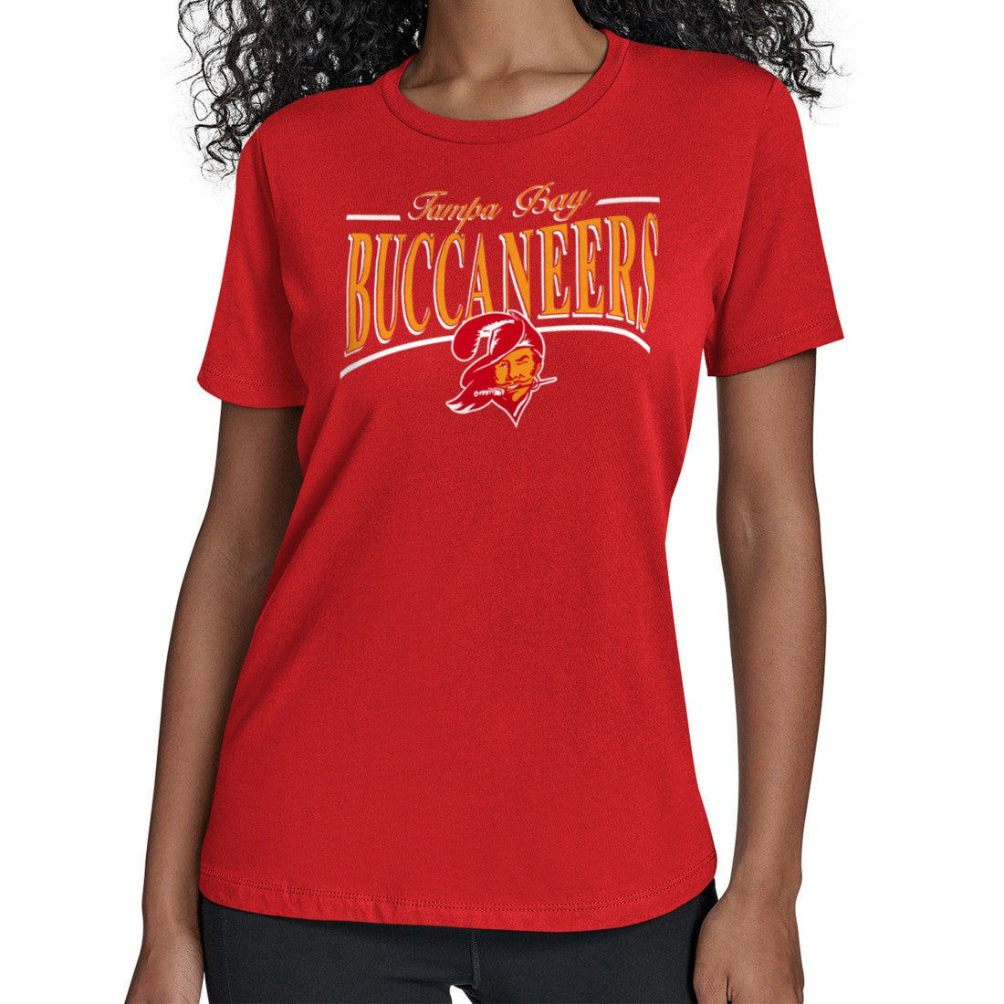 Tampa Bay Buccaneers Starter Women's Throwback Arch Stripe T-Shirt Red - NFL