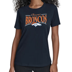 Denver Broncos Starter Women's Arch Stripe T-Shirt Navy - NFL