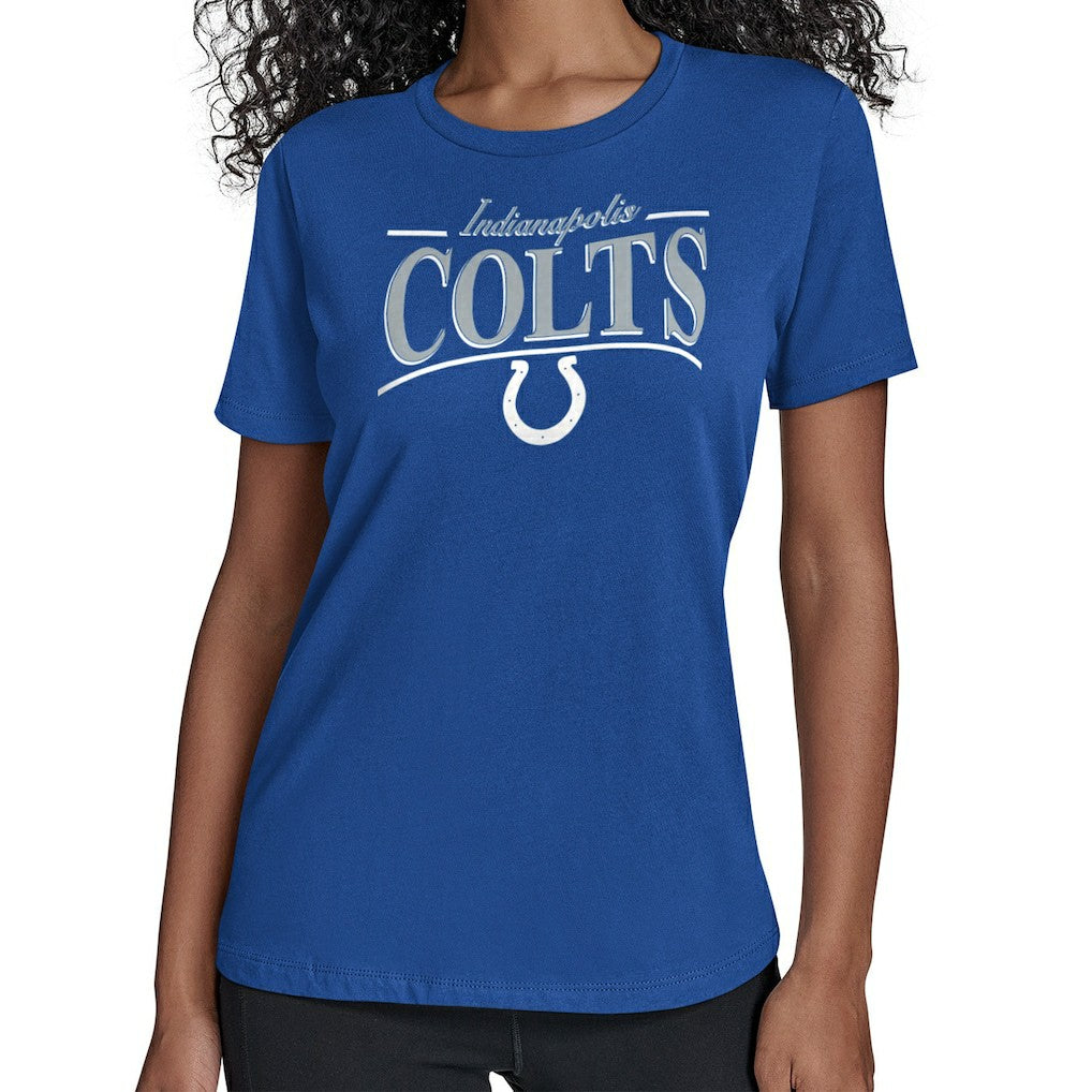 Indianapolis Colts Starter Women's Arch Stripe T-Shirt Royal - NFL