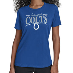 Indianapolis Colts Starter Women's Arch Stripe T-Shirt Royal - NFL