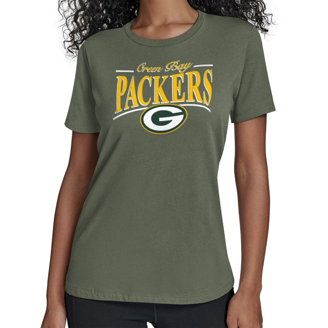 Green Bay Packers Starter Women's Arch Stripe T-Shirt Green - NFL