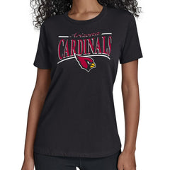 Arizona Cardinals Starter Women's Arch Stripe T-Shirt Black - NFL