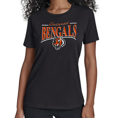 Cincinnati Bengals Starter Women's Arch Stripe T-Shirt Black - NFL