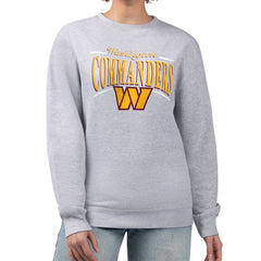 Washington Commanders Starter Women's Arch Stripe Fleece Pullover Sweatshirt Gray - NFL
