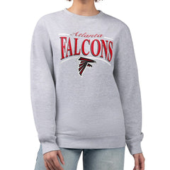 Atlanta Falcons Starter Women's Arch Stripe Fleece Pullover Sweatshirt Gray - NFL