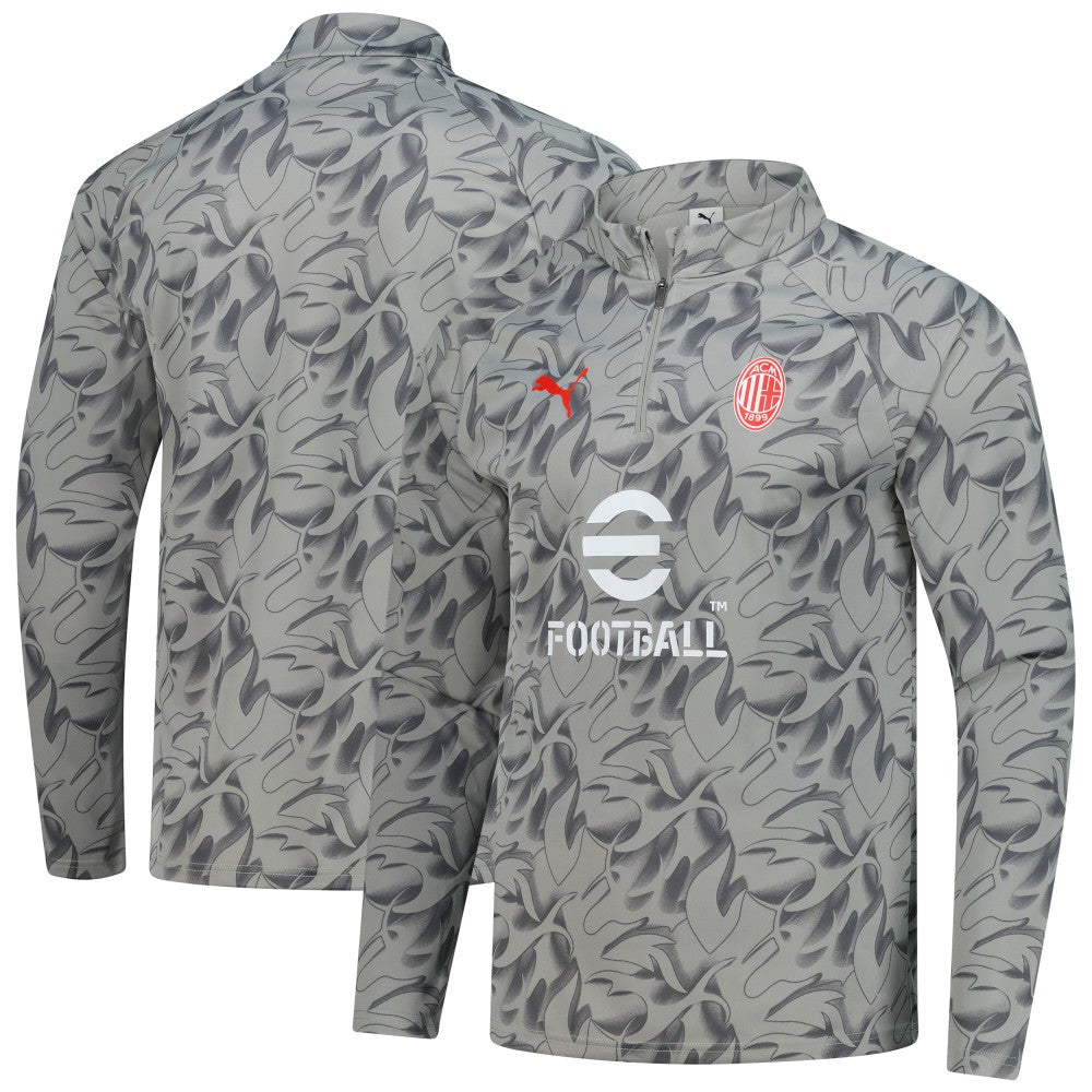 Puma AC Milan 2025/26 Pre-Match dryCell Quarter-Zip Top - Gray