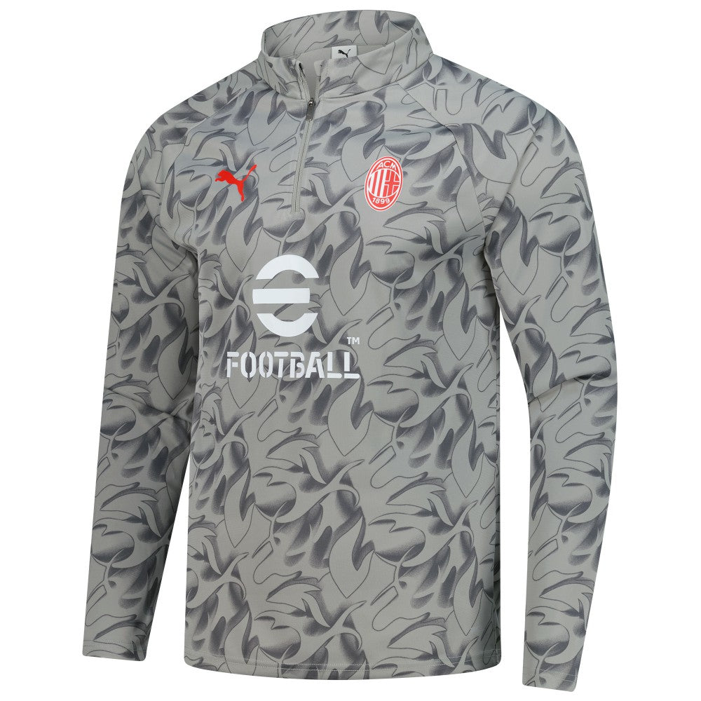 Puma AC Milan 2025/26 Pre-Match dryCell Quarter-Zip Top - Gray