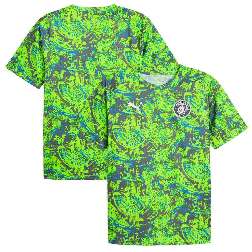 Puma Manchester City 2025/26 Pre-Match Training Jerseys - Green