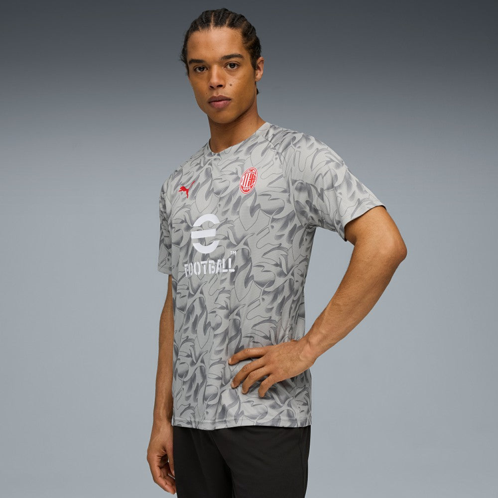 Puma AC Milan 2025/26 Pre-Match Training Jerseys - Gray