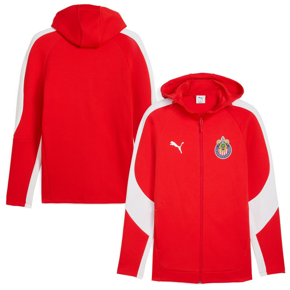 Puma Chivas Evostripe Raglan Full-Zip Hooded Jacket - Red