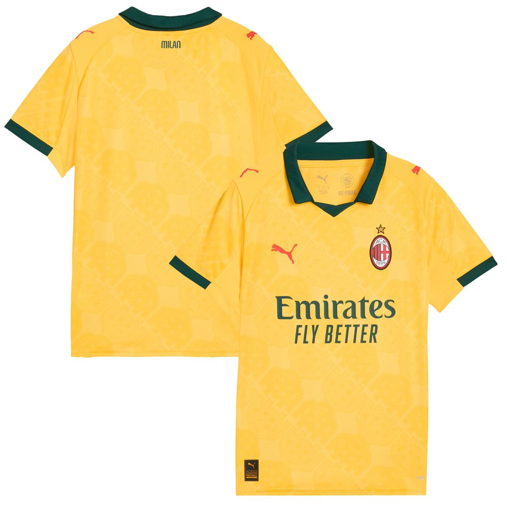 Puma AC Milan Youth 2025/26 Third Replica Jerseys - Yellow
