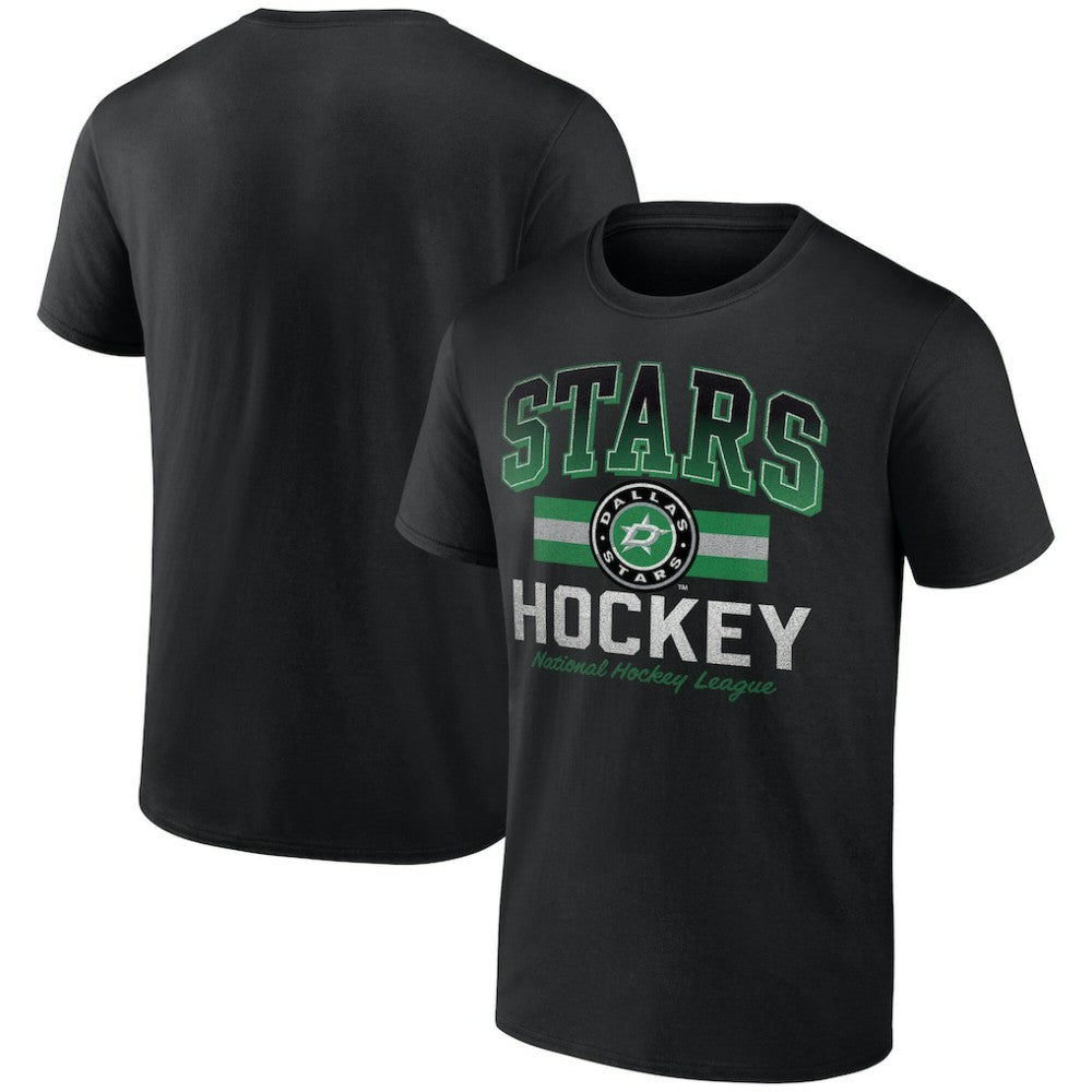 Dallas Stars - Retro Stripe T-Shirt Black