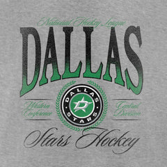 Dallas Stars - Women's Retro Script V-Neck T-Shirt Gray