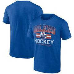 Edmonton Oilers - Retro Stripe T-Shirt Royal