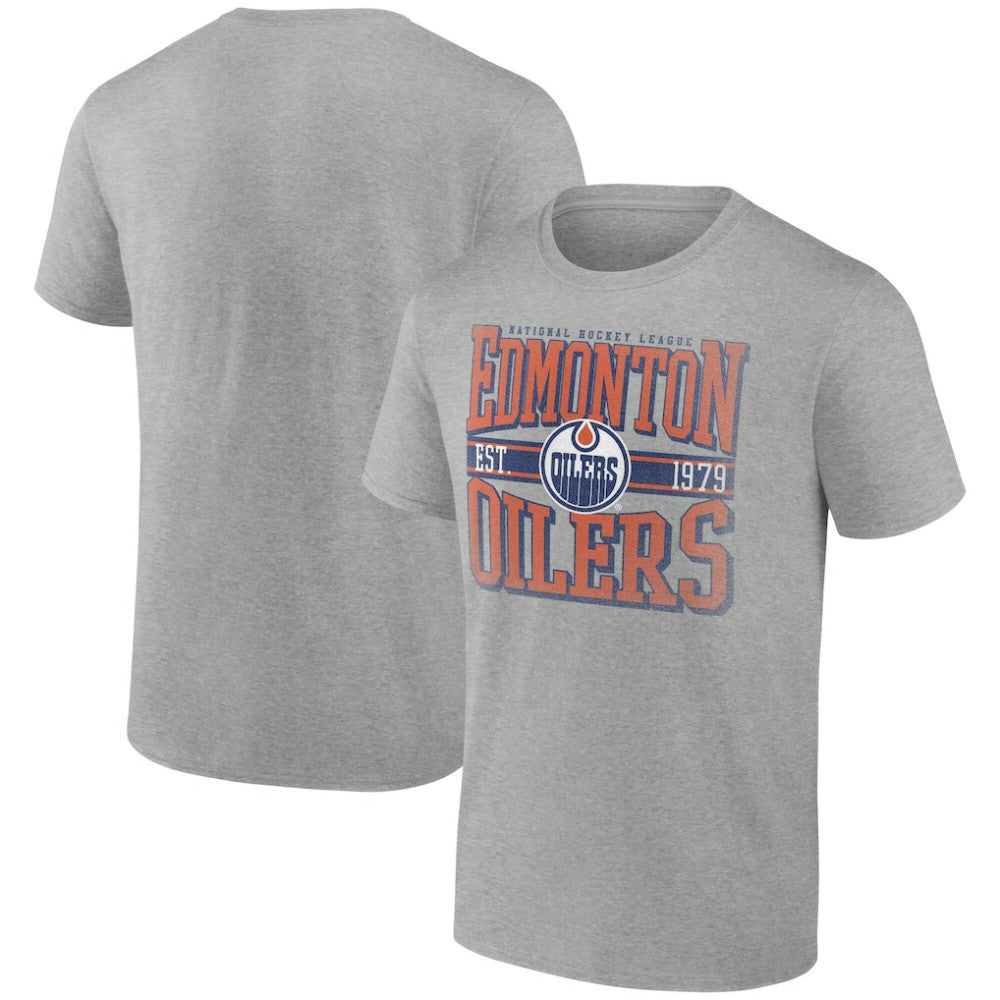 Edmonton Oilers - Retro Vibe T-Shirt Heather Gray
