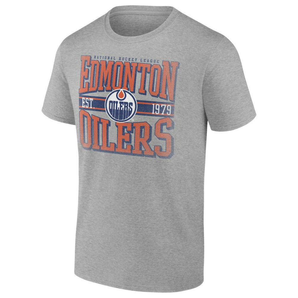 Edmonton Oilers - Retro Vibe T-Shirt Heather Gray