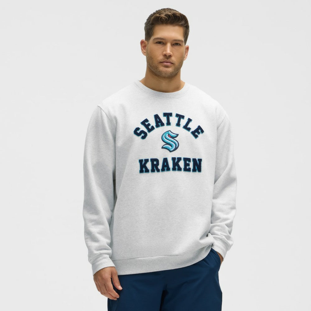 Seattle Kraken lululemon Steady State Crew Heathered Core Ultra Light Grey