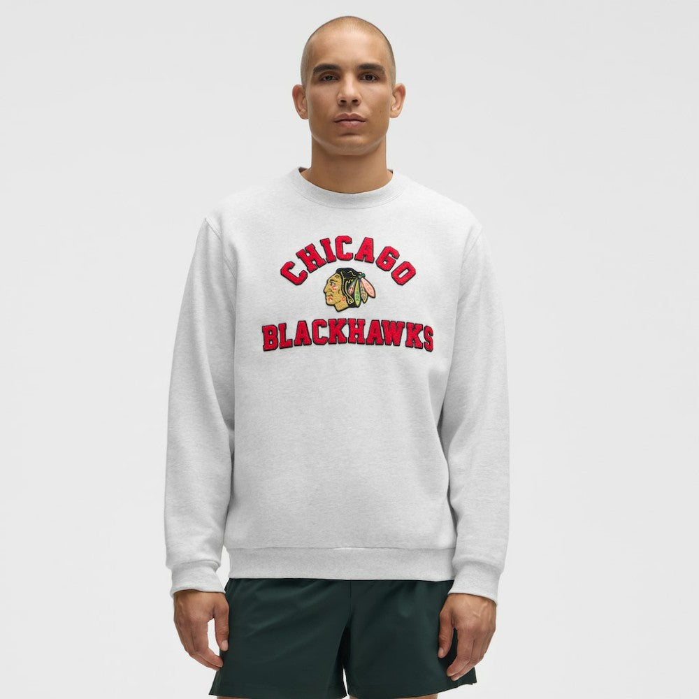 Chicago Blackhawks lululemon Steady State Crew Heathered Core Ultra Light Grey