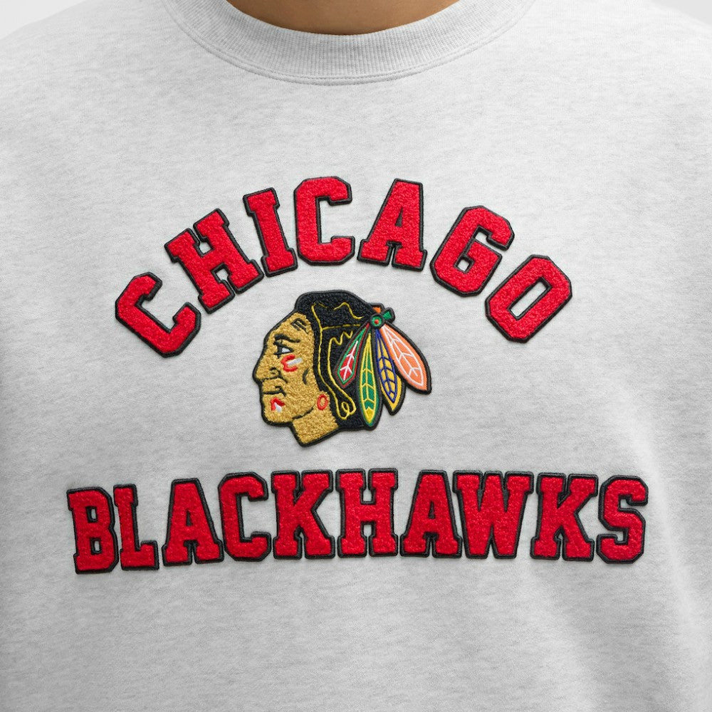 Chicago Blackhawks lululemon Steady State Crew Heathered Core Ultra Light Grey