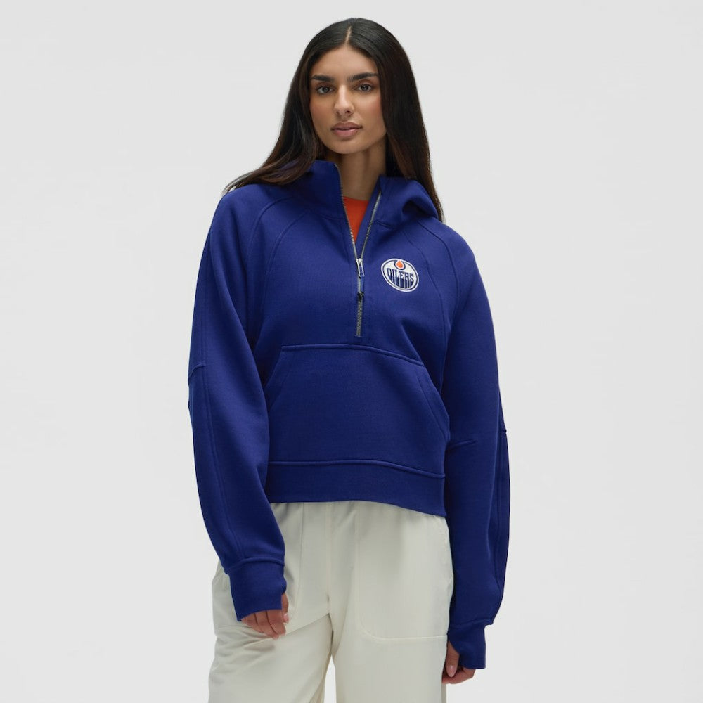 Edmonton Oilers - lululemon Women's Scuba Oversized Half-Zip Hoodie Larkspur