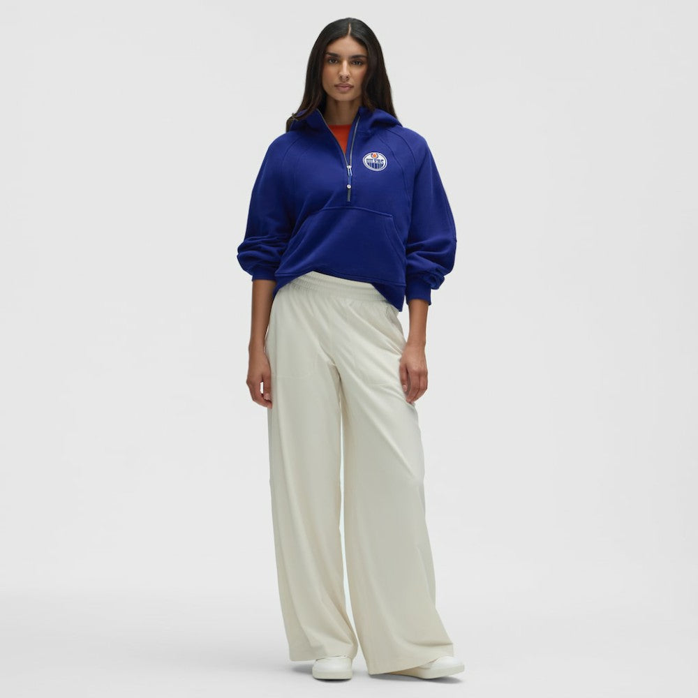 Edmonton Oilers - lululemon Women's Scuba Oversized Half-Zip Hoodie Larkspur