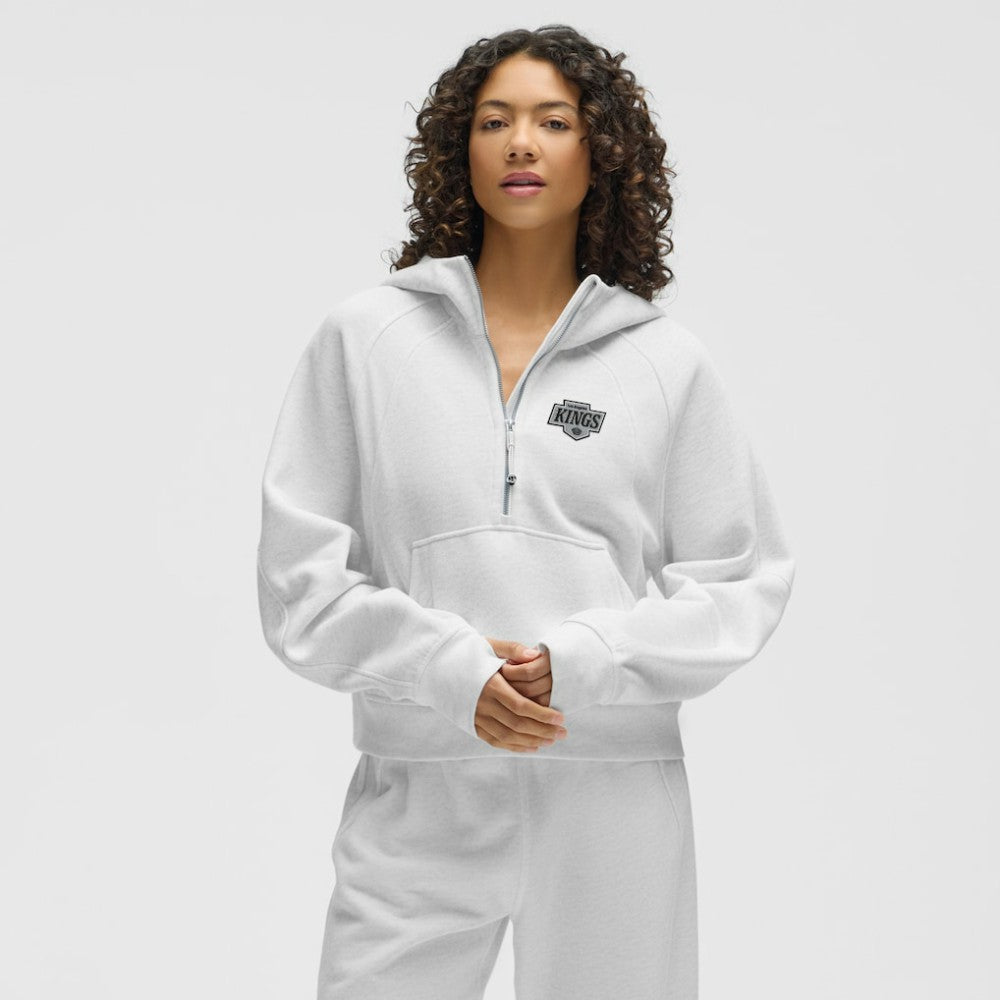 Los Angeles Kings - lululemon Women's Scuba Oversized Half-Zip Hoodie Heathered Core Ultra Light Grey