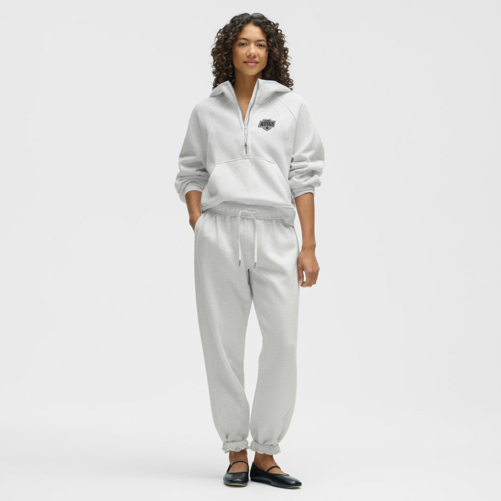 Los Angeles Kings - lululemon Women's Scuba Oversized Half-Zip Hoodie Heathered Core Ultra Light Grey