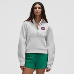 Montreal Canadiens - lululemon Women's Scuba Oversized Half-Zip Hoodie Heathered Core Ultra Light Grey