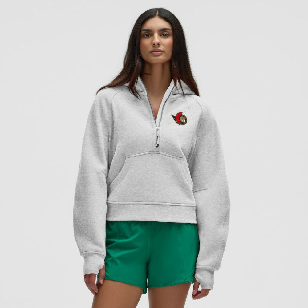Ottawa Senators - lululemon Women's Scuba Oversized Half-Zip Hoodie Heathered Core Ultra Light Grey