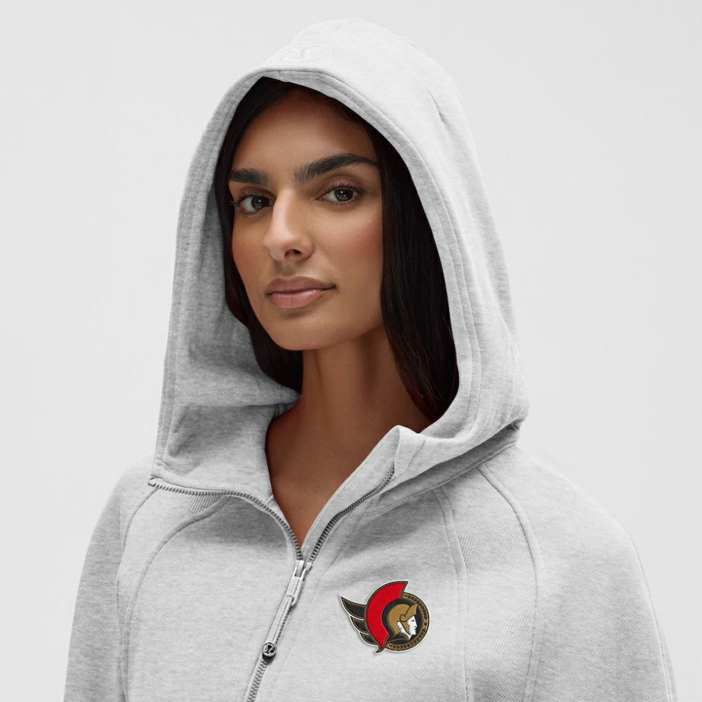 Ottawa Senators - lululemon Women's Scuba Oversized Half-Zip Hoodie Heathered Core Ultra Light Grey