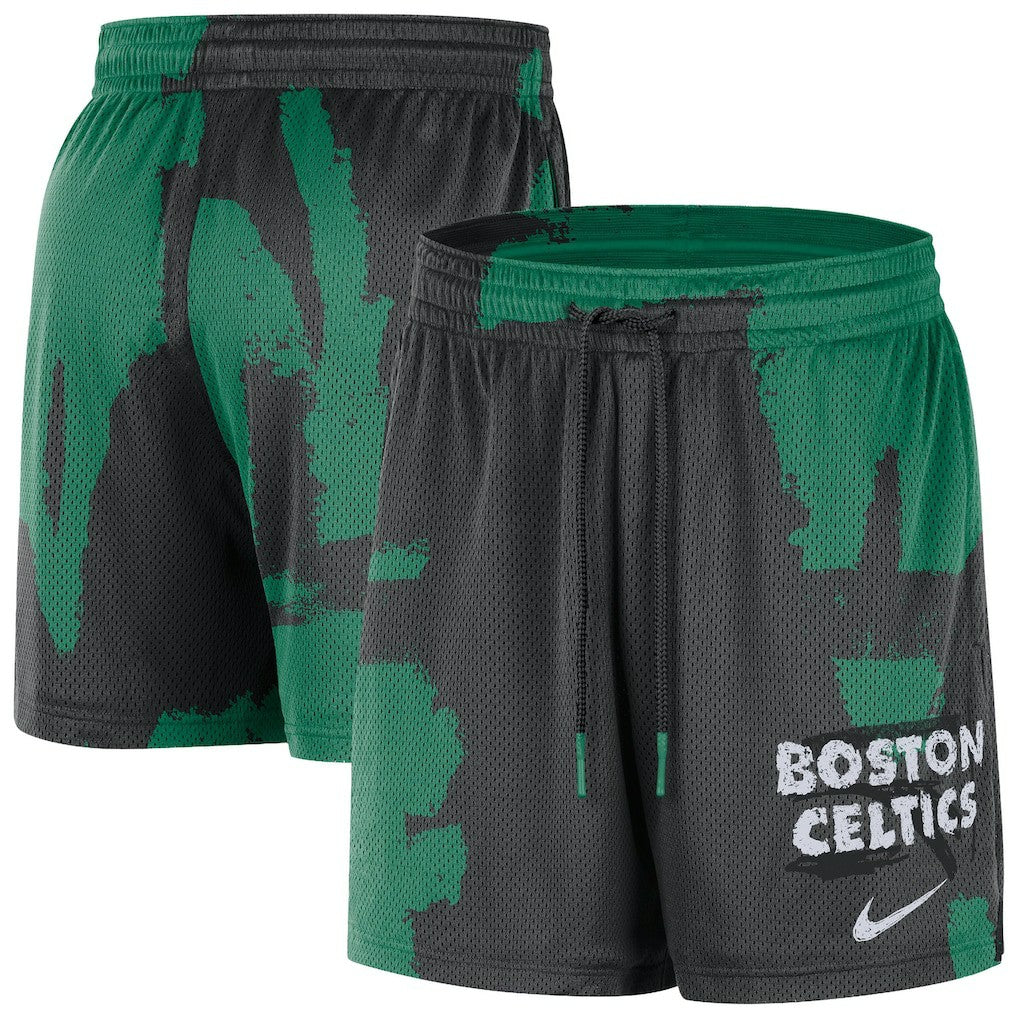 Nike - Boston Celtics Courtside Club Dri-FIT Practice Shorts - Black/Kelly Green