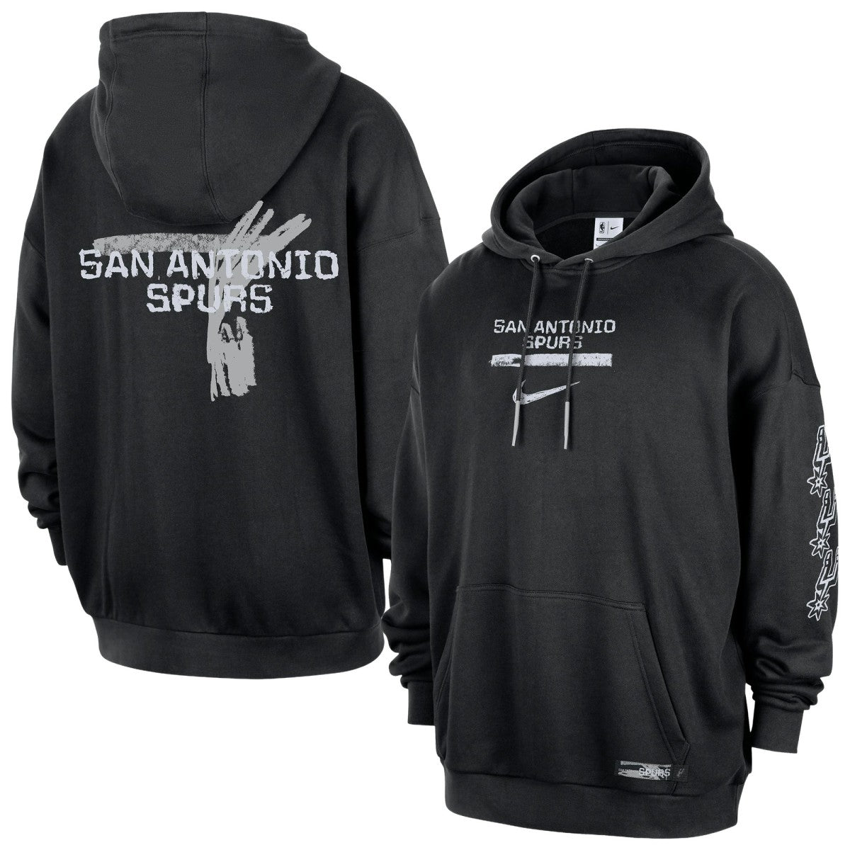 Nike - San Antonio Spurs Courtside Club Premium Hoodie - Black