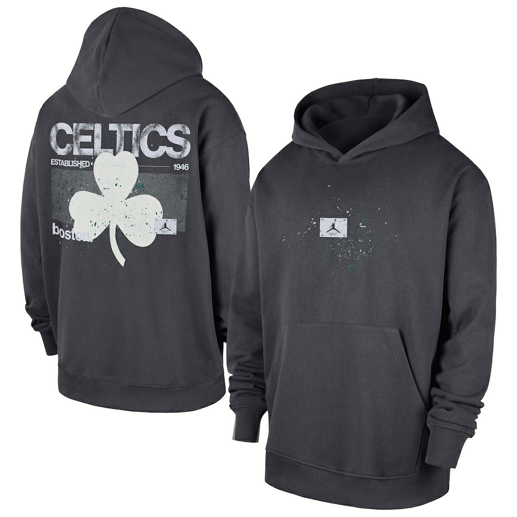 NBA - Boston Celtics Jordan Brand Statement Jumpman Flight Premiere Hoodie - Anthracite