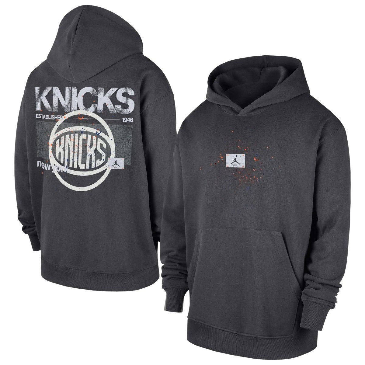 NBA - New York Knicks Jordan Brand Statement Jumpman Flight Premiere Hoodie - Anthracite
