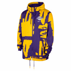 Nike - Los Angeles Lakers Unisex Courtside Club Premium Woven Full-Zip Hooded Jacket - Purple