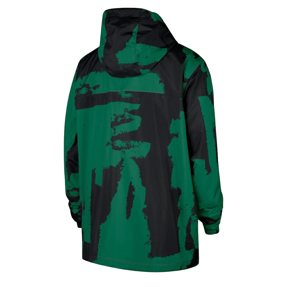 Nike - Boston Celtics Courtside Club Premium Woven Full-Zip Hooded Jacket - Black/Kelly Green