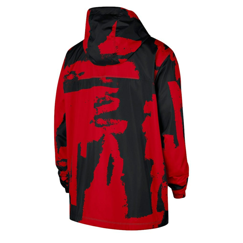 Nike - Chicago Bulls Courtside Club Premium Woven Full-Zip Hooded Jacket - Black/Red