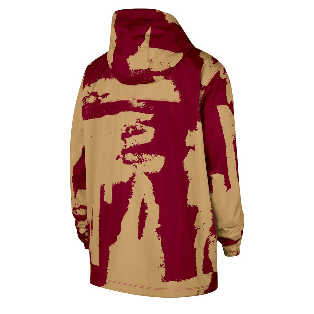 Nike - Cleveland Cavaliers Courtside Club Premium Woven Full-Zip Hooded Jacket - Wine/Gold