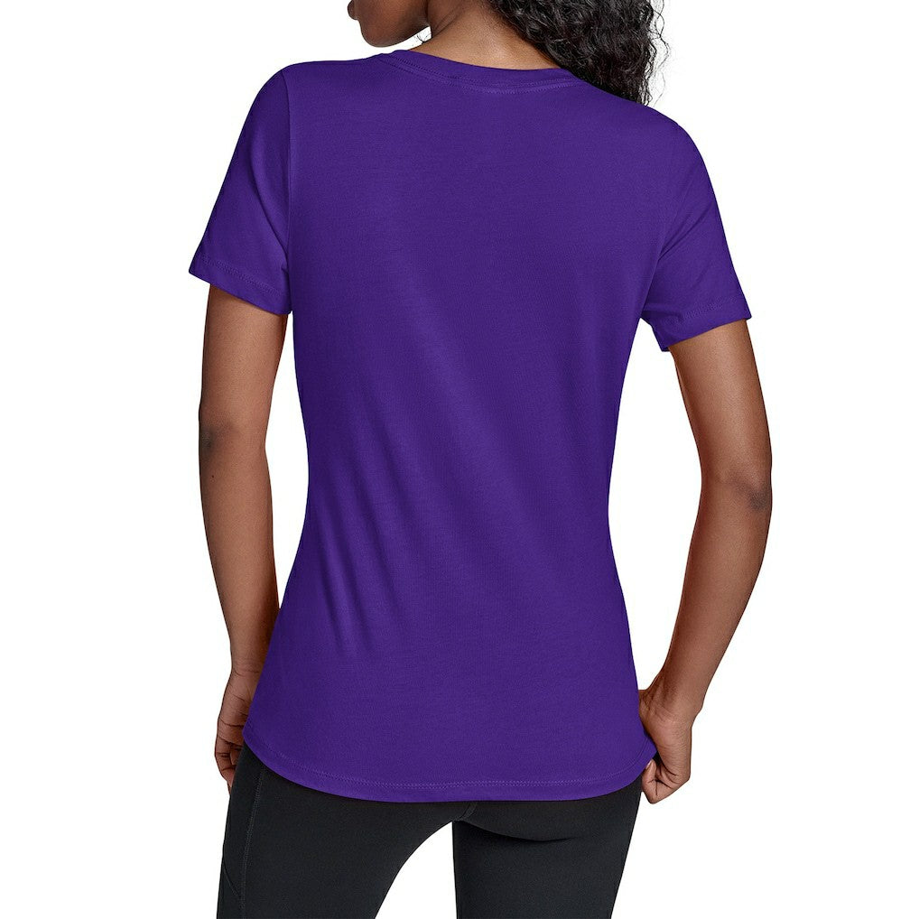 Minnesota Vikings Starter Women's Groovy Script V-Neck T-Shirt Purple - NFL