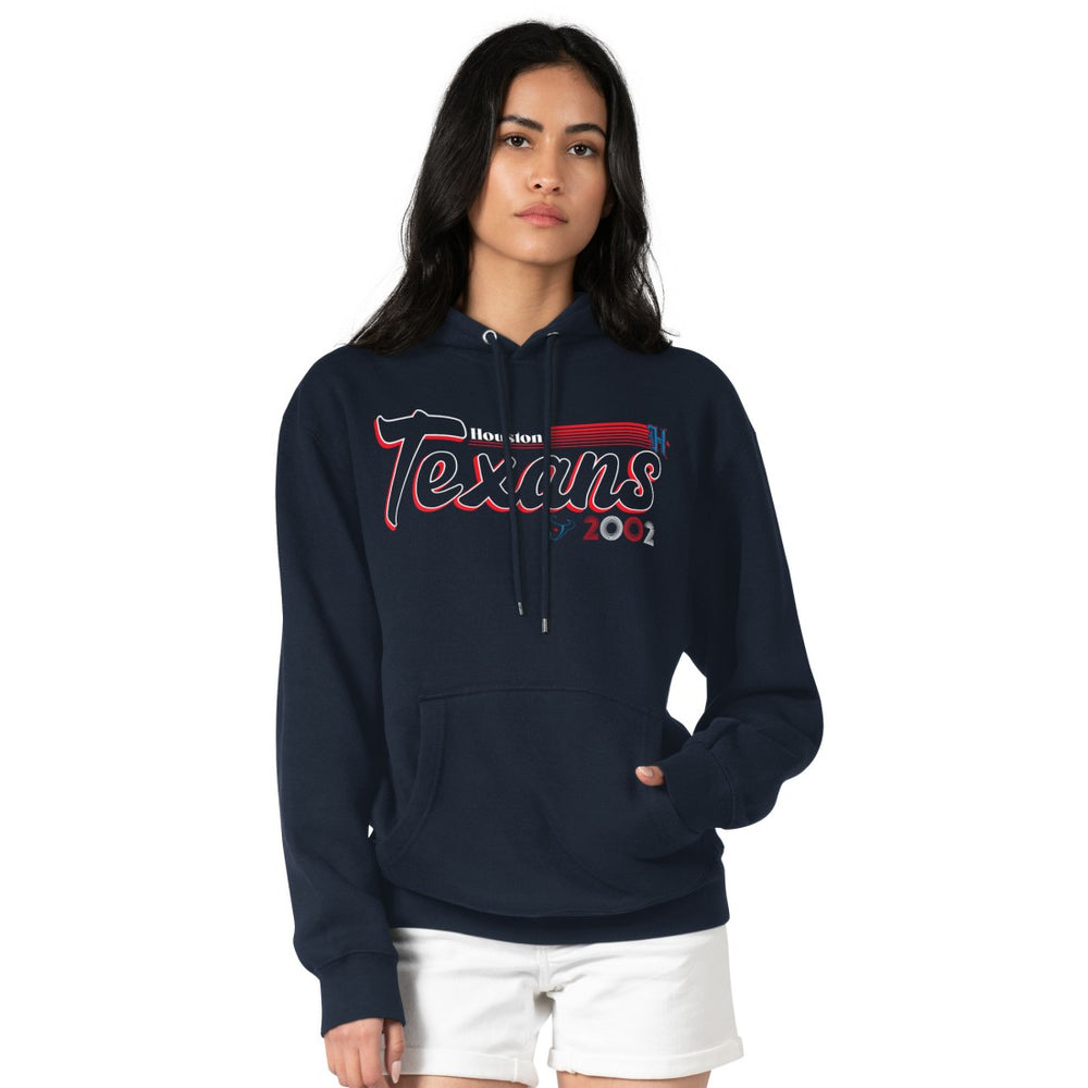 Houston Texans Starter Women's Groovy Script Pullover Hoodie Navy - NFL