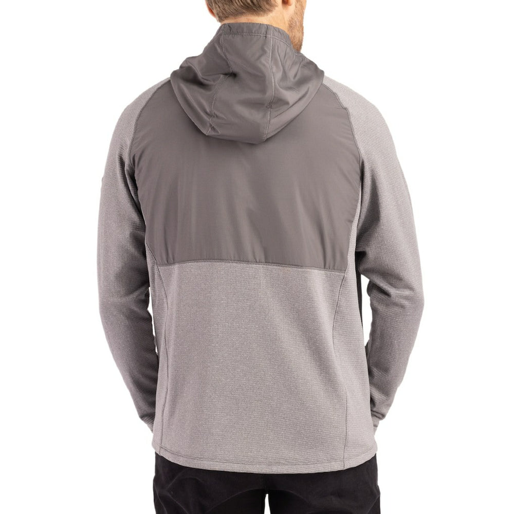 Chicago Bears Cutter & Buck Peshastin Eco Fleece Recycled Raglan Full-Zip Tri-Blend Hybrid Jacket Heather Gray - NFL