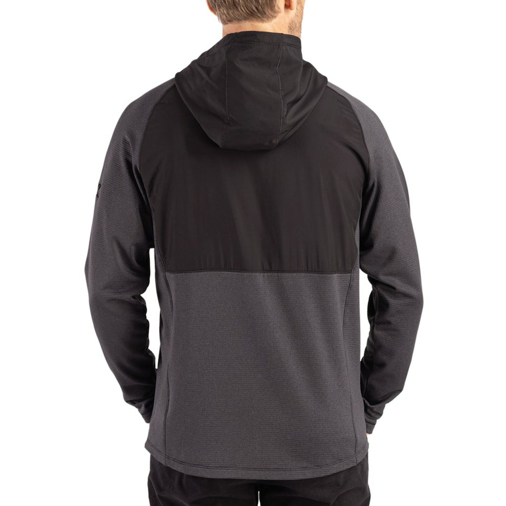 Indianapolis Colts Cutter & Buck Peshastin Eco Fleece Recycled Raglan Full-Zip Tri-Blend Hybrid Jacket Heather Black - NFL