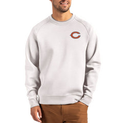 Chicago Bears Cutter & Buck Team Logo Roam Recycled Raglan Pullover Sweatshirt Gray - NFL