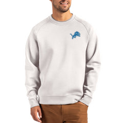 Detroit Lions Cutter & Buck Primary Logo Roam Recycled Raglan Pullover Sweatshirt Gray - NFL